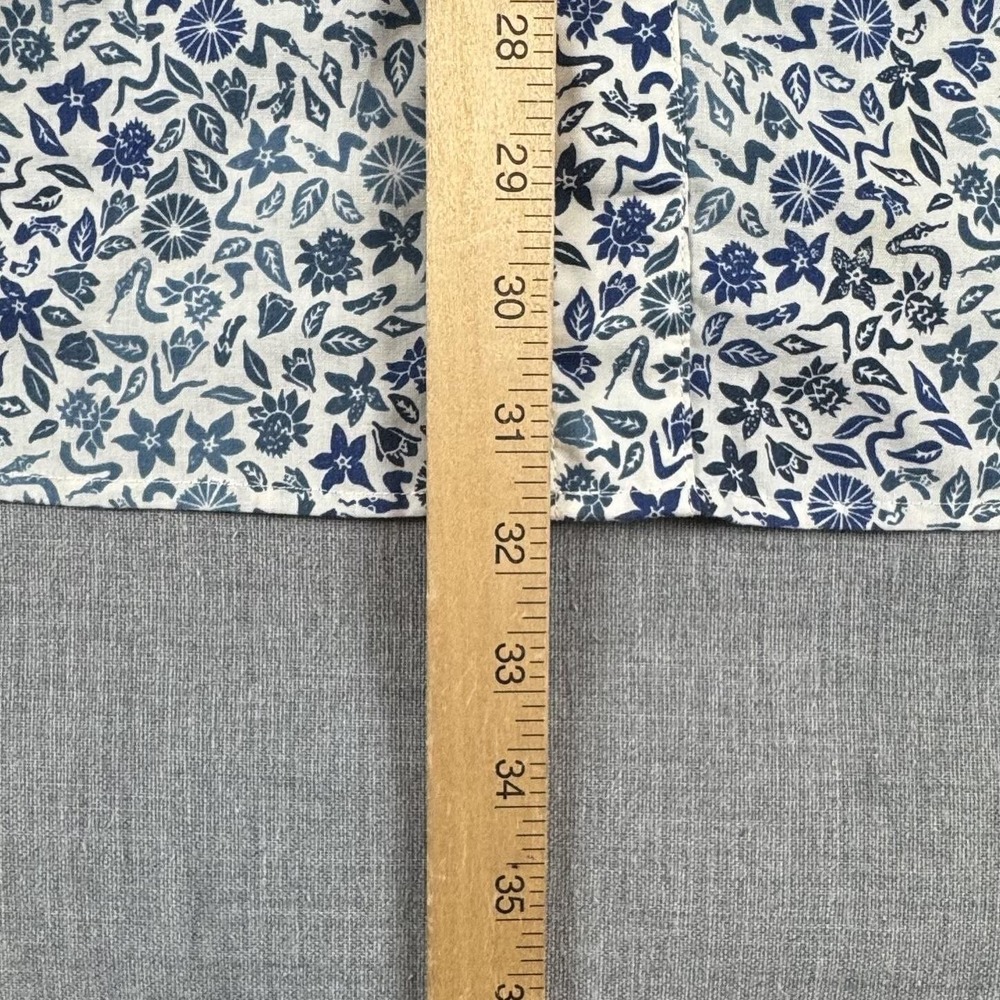 Patagonia Shirt Mens XL Blue Floral Organic Cotton Short Sleeve Button Up Casual - Picture 9 of 9